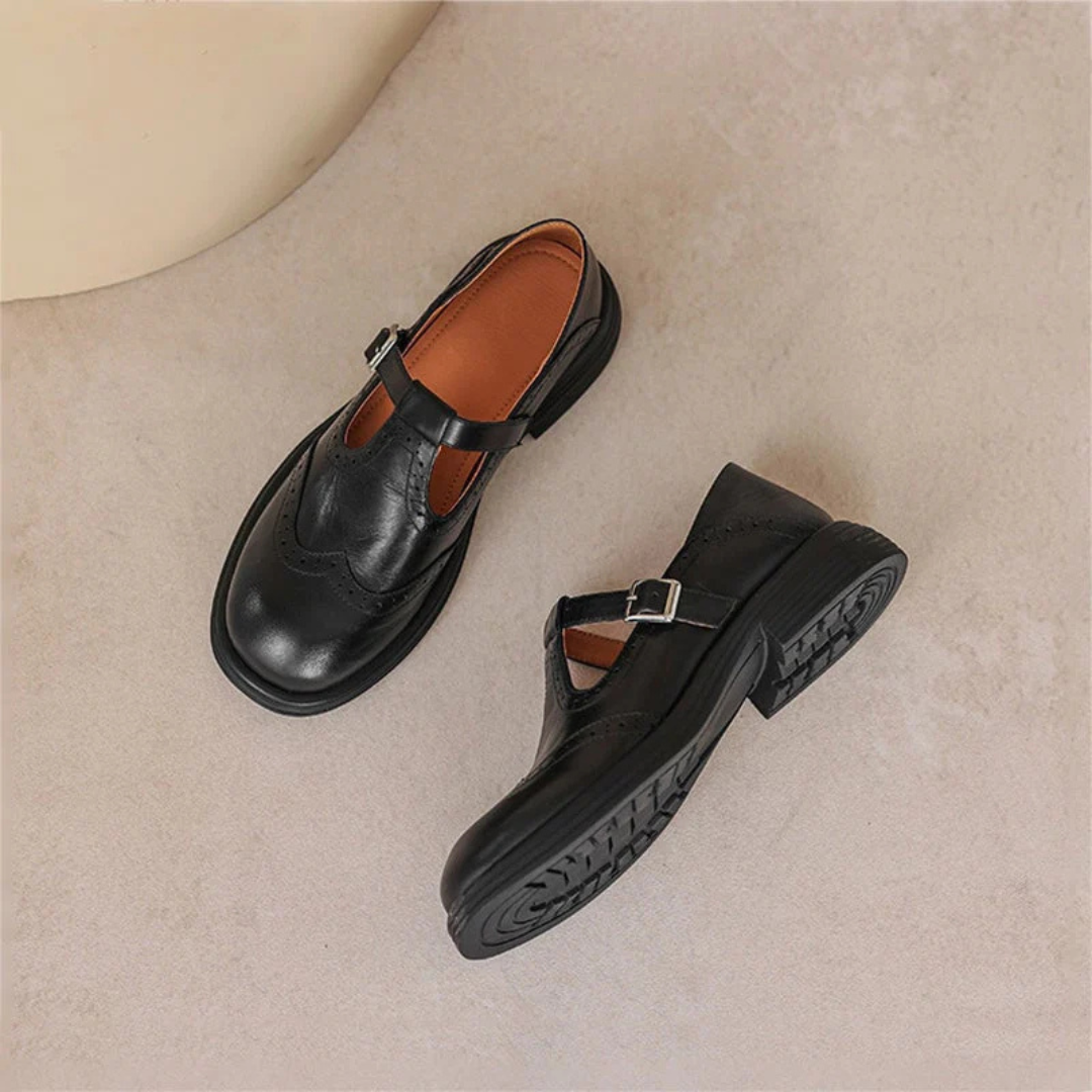 Women's Vegan Leather Flats – Breathable Slip-On Shoes for Summer & Spring, Lightweight Comfort Walking Shoes | Thomler
