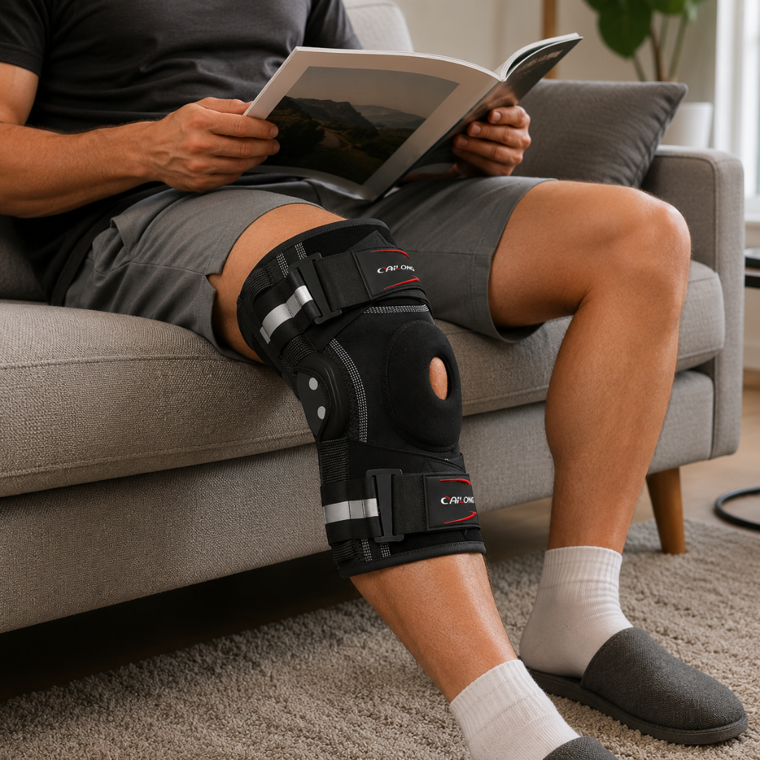 Adjustable Hinged Knee Brace with Open Patella Design for Joint Support & Stability | Thomler