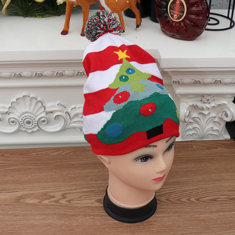 Illuminated Holiday Knit Cap with LED Lights – Festive Winter Beanie for Christmas Parties | Thomler