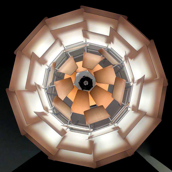 Pendant Light Metal Pinecone 20 in Adjustable Living Room Dining Area Chandelier Decorative Ceiling Fixture | Thomler