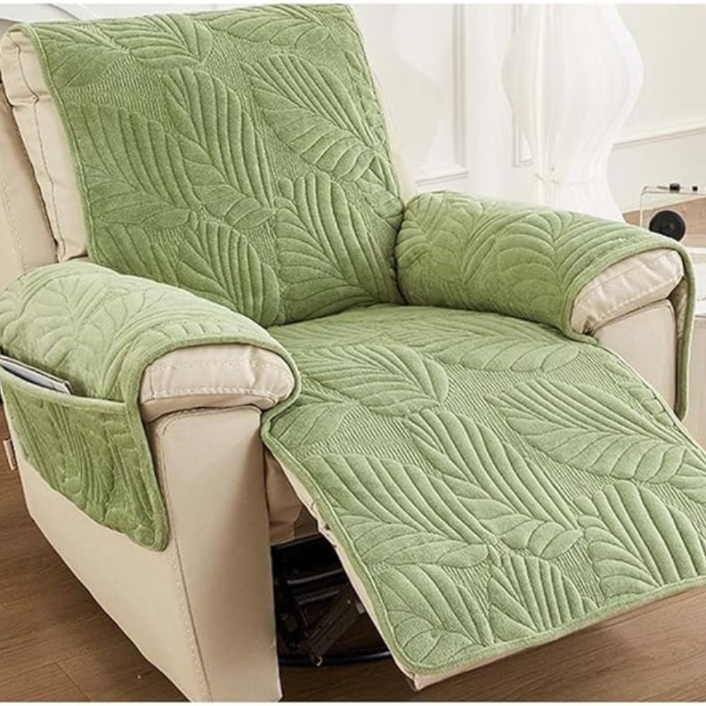Botanical Print Furniture Protector for Recliners – Anti-Slip Stretch Chair Cover for Living Room & Home Office | Thomler