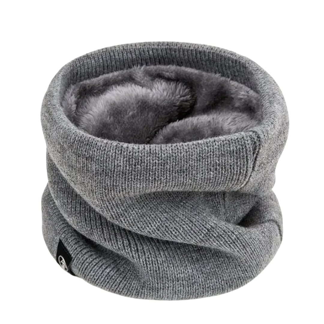Fleece-Lined Knit Neck Warmer – Thermal Double-Layer Winter Scarf Gaiter for Cold Weather Running Hiking Commuting | 2-Pack Unisex Neck Wrap | Thomler
