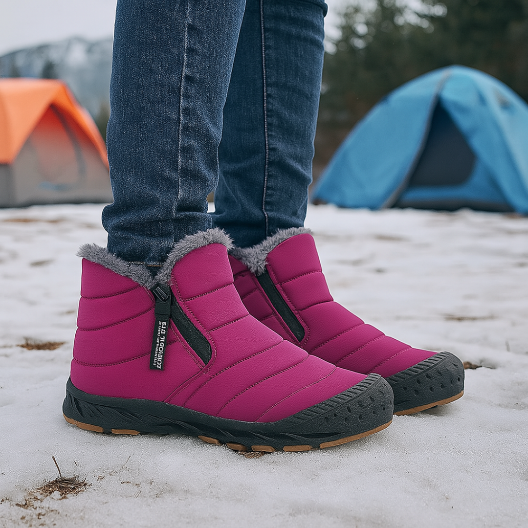 Men's & Women's Insulated Waterproof Winter Boots with Side Zipper for Snow & Ice | Fleece-Lined Slip-Resistant Shoes for Hiking, Walking | Thomler