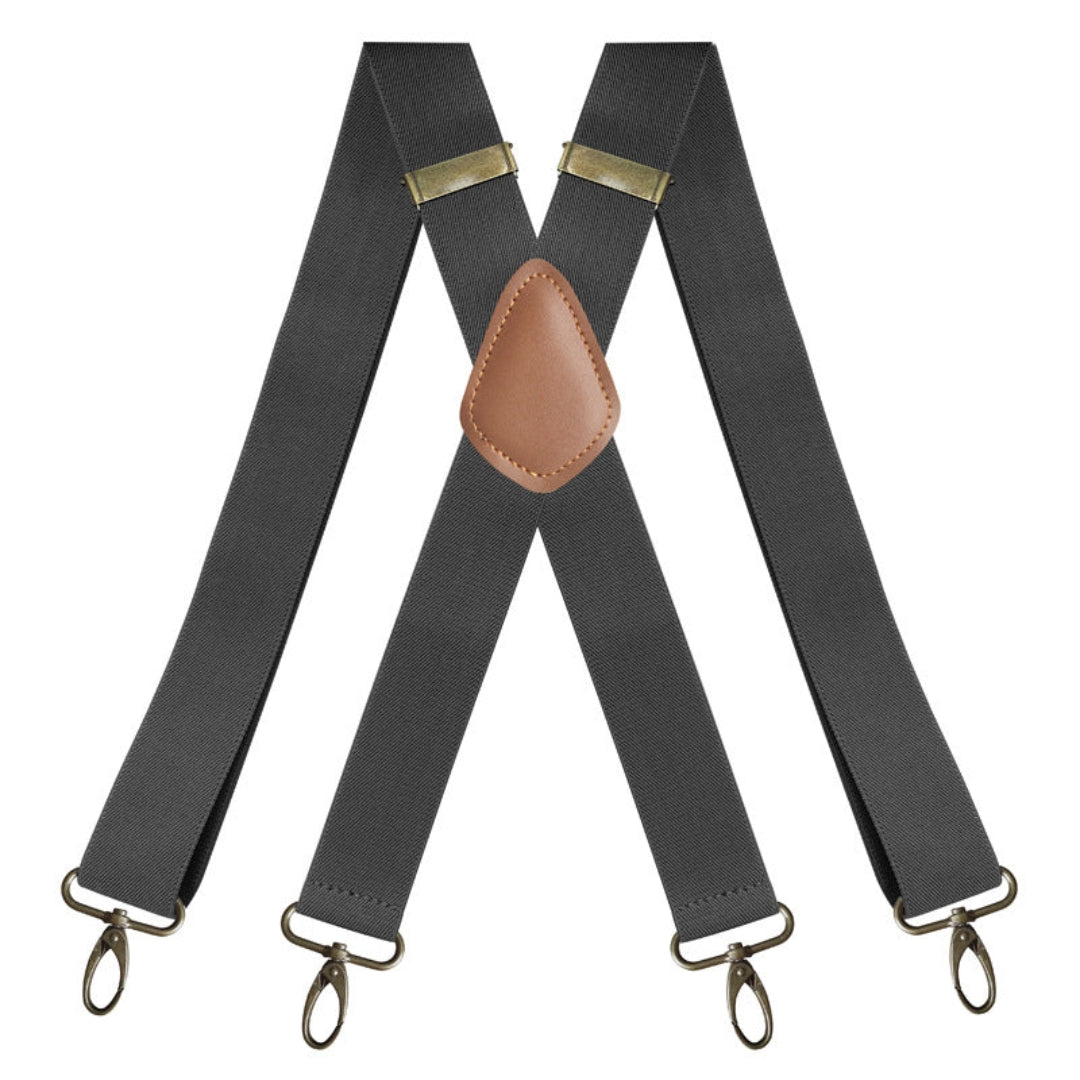 Adjustable X-Back Suspenders with Metal Clips for Men – Elastic Dress Braces for Formal & Casual Wear | Thomler
