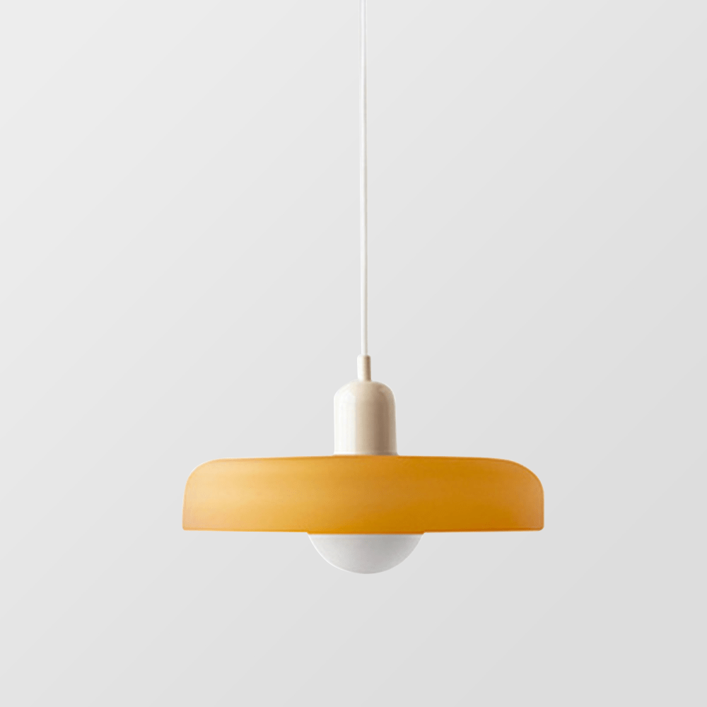 Art Glass Dome Pendant Light Fixture with Adjustable Cord for Kitchen Island Dining Room Bedroom | Modern Round Ceiling Hanging Lamp | Thomler