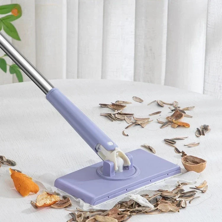 Hands-Free Wringing Floor Mop with Quick-Dry Head & Automatic Clamp – Wet & Dry Use for Tile Hardwood Laminate | Thomler
