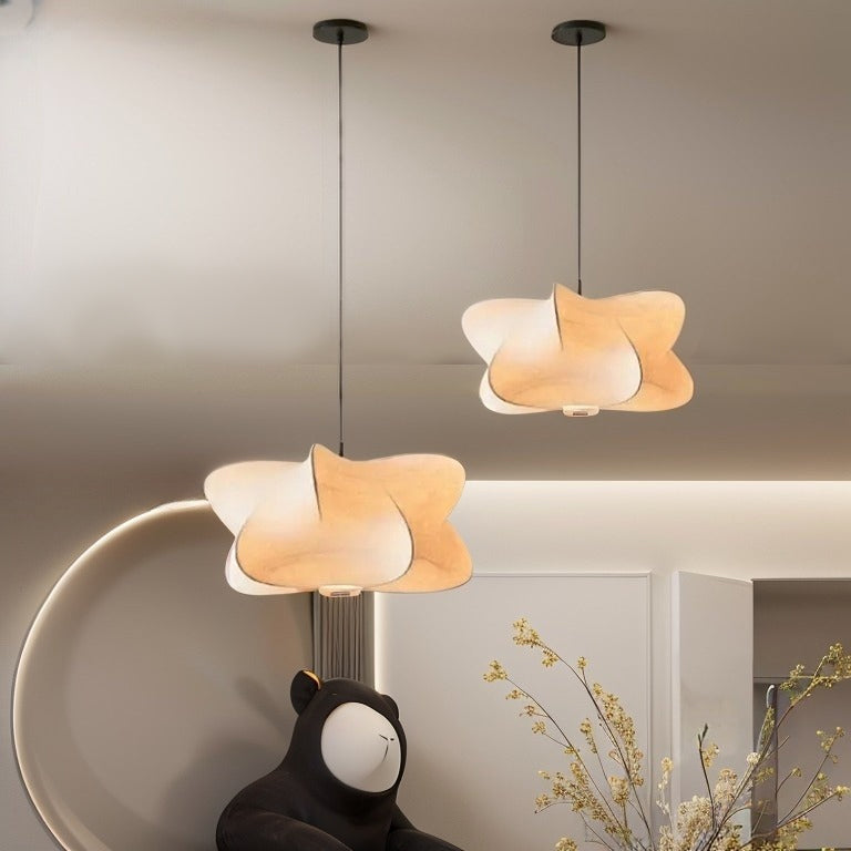 Silk Pendant Light Japanese-Inspired LED Warm White for Living Room Bedroom Hotel | Thomler