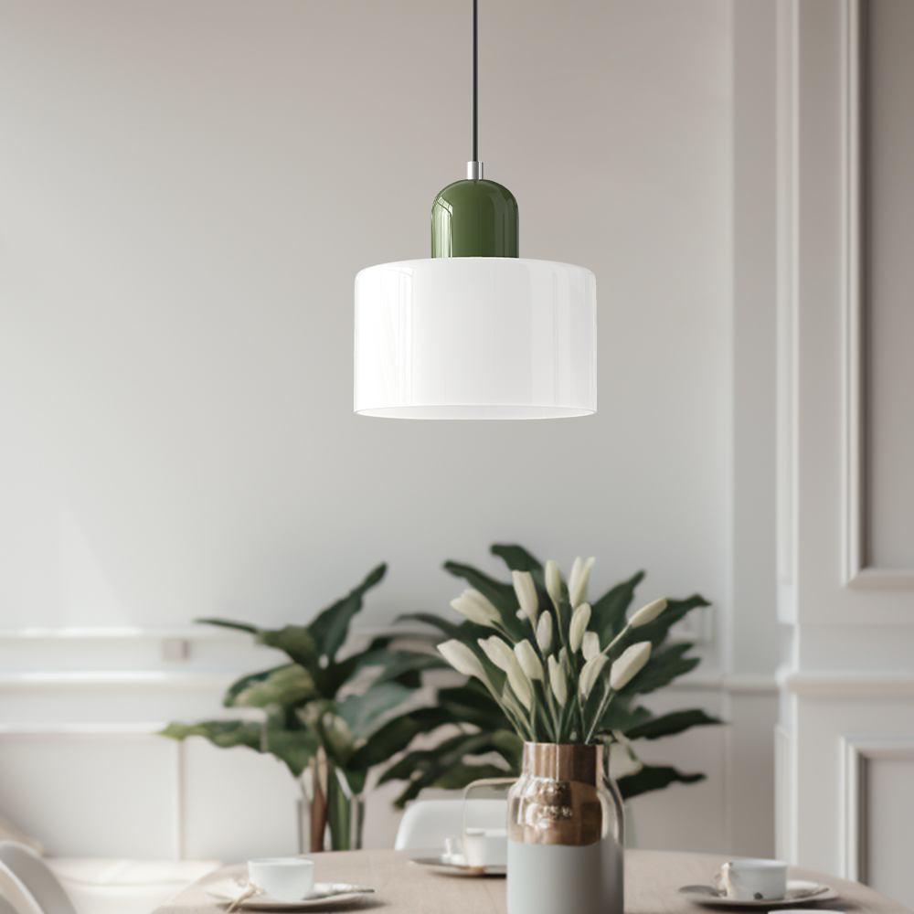 Glass Pendant Light Fixture with Adjustable Cord for Kitchen Island, Dining Room, and Living Room | Thomler