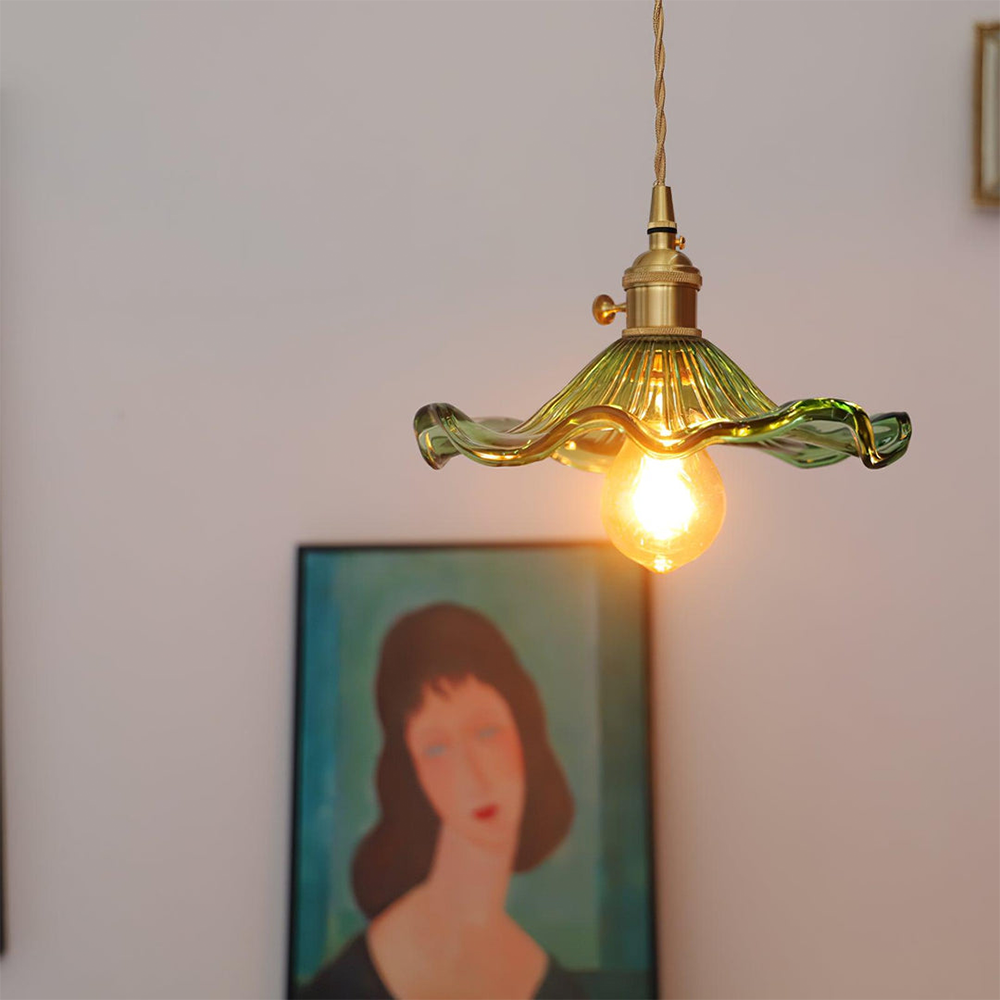 Pendant Light Glass Flower LED Hanging Lamp Living Room Bedroom Dining Room Decorative Ceiling Lighting | Thomler