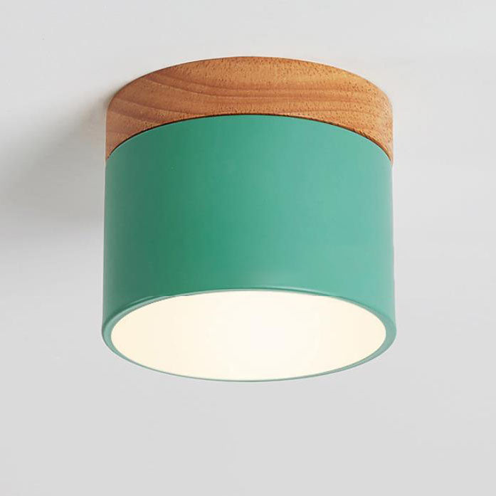 Round Compact LED Ceiling Light with Tri-Color Temperature Switch for Hallways, Bedrooms & Living Rooms | Modern Nordic Style Flush Mount | Thomler