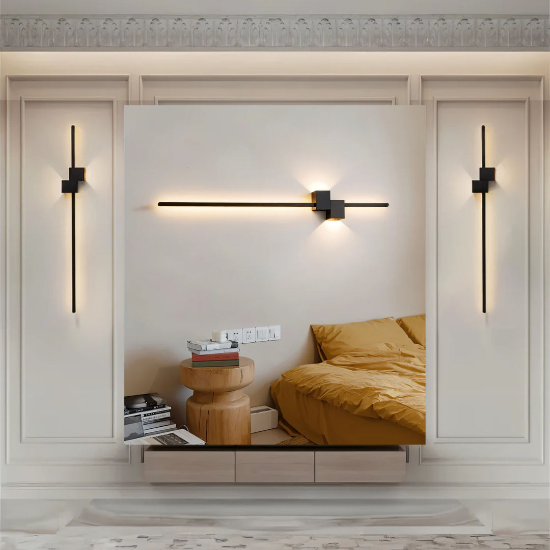 Modern LED Wall Sconce Linear Strip Light Fixture Warm White Aluminum 24 Inch for Living Room Bedroom Hallway Office Contemporary | Thomler
