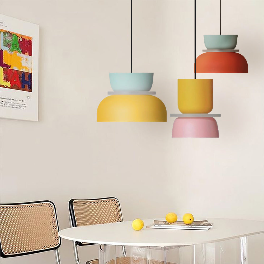 Pendant Light Aluminium Acrylic 29.0 cm Macaron Dining Room Scandinavian Hanging Ceiling Lamp | Thomler