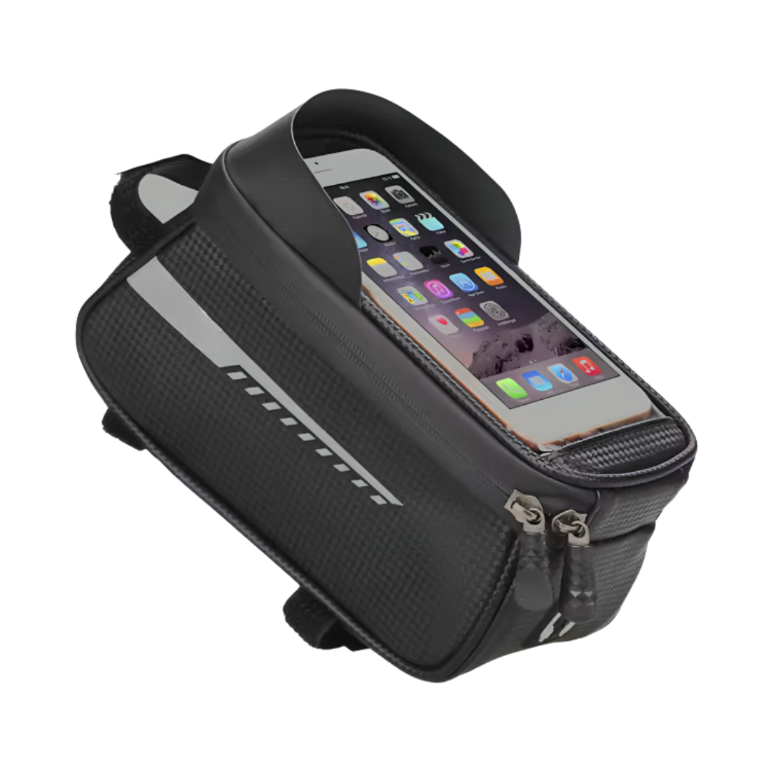 Bike Phone Holder Bag Waterproof Touchscreen Handlebar Pouch for iPhone & Android | Front Frame Storage Organizer for Cycling Commute | Thomler