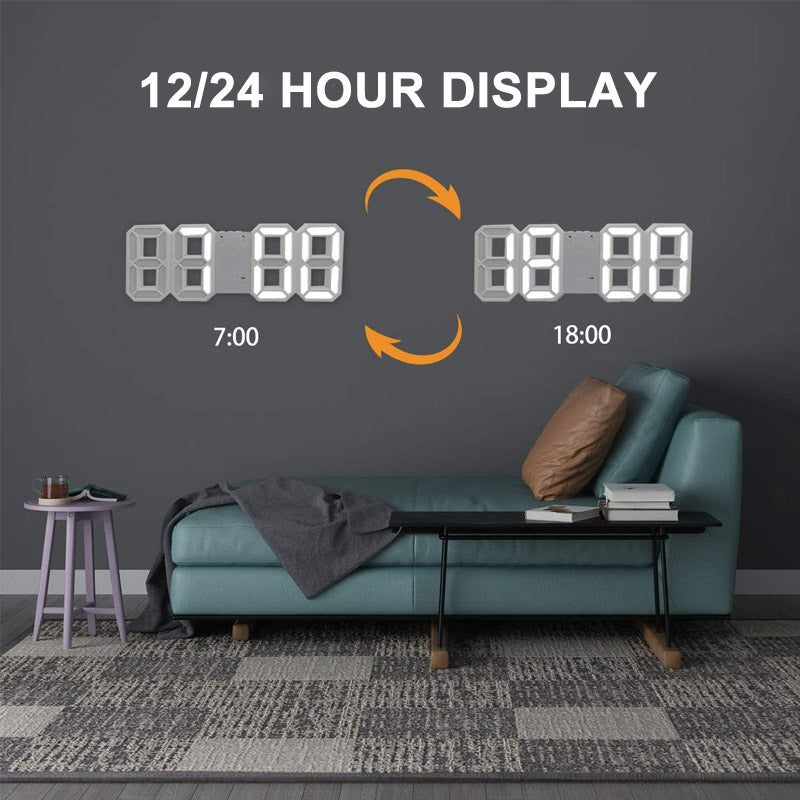 Digital LED Alarm Clock with Temperature Display & Color-Changing Backlight for Bedroom Desk | Thomler