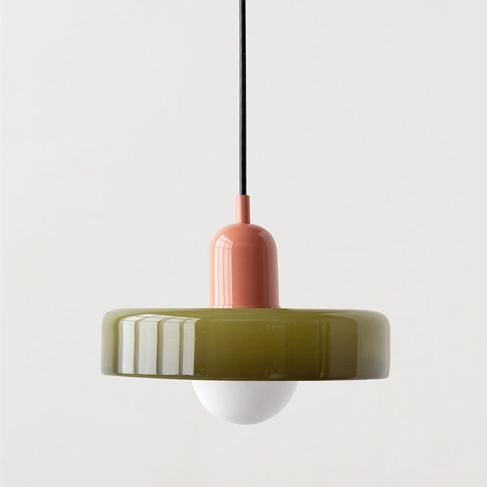 Pendant Light Glass Shade G9 15W Retro Kitchen Dining Room Hanging Ceiling Lamp Colourful Modern Interior Lighting | Thomler