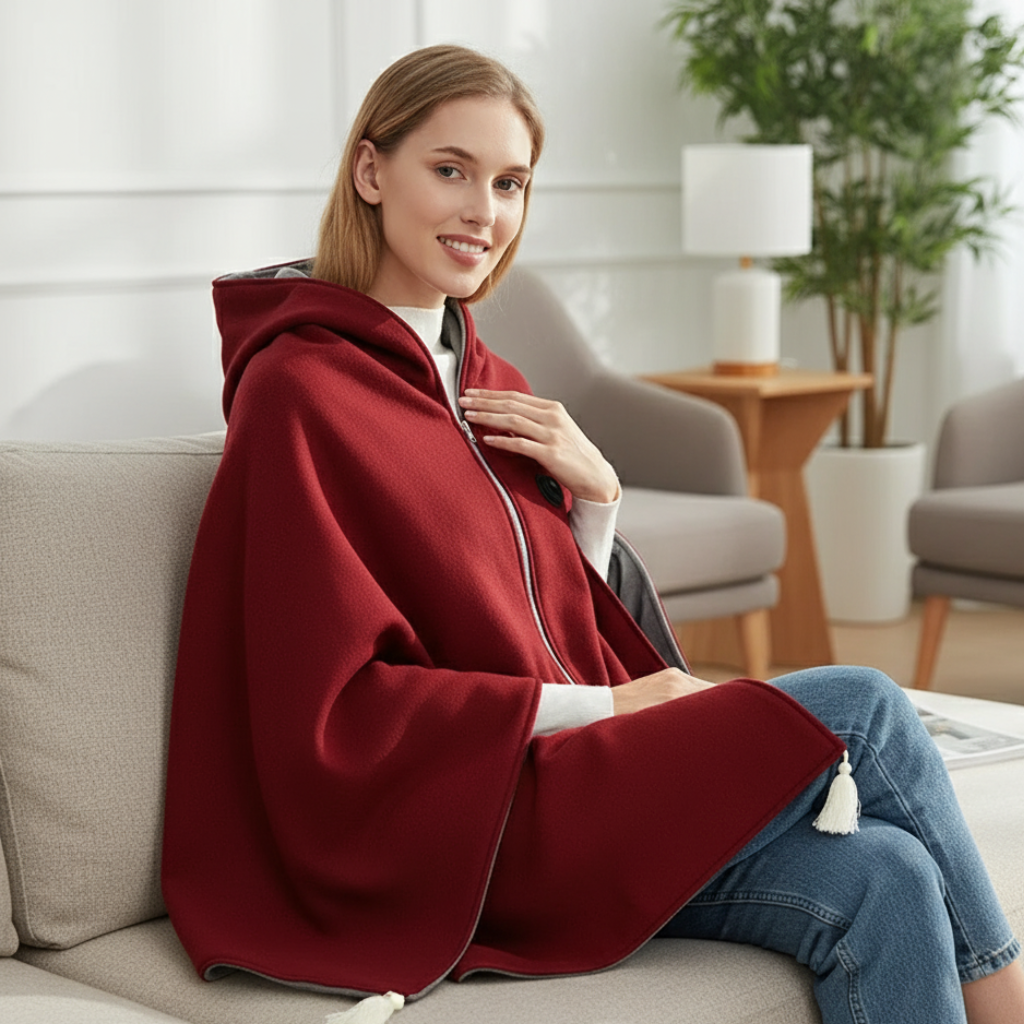 USB Heated Throw Blanket with 3 Heat Settings & Zipper Design – Soft Fleece for Home, Office & Outdoor Use | Thomler