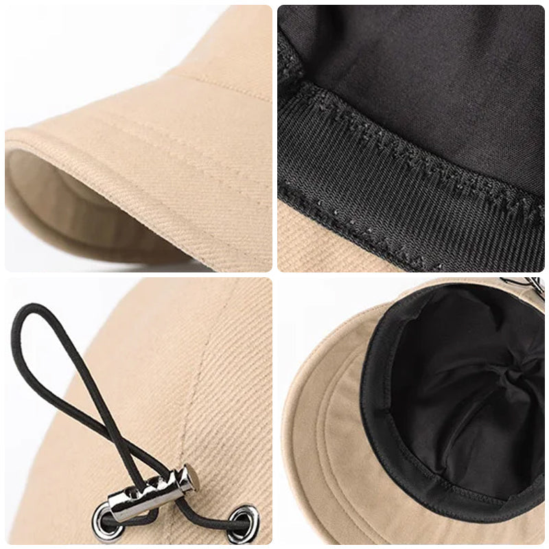 Women's Wide Brim Sun Hat – Foldable UV Protection with Adjustable Drawstring for Beach, Travel & Outdoor | Thomler