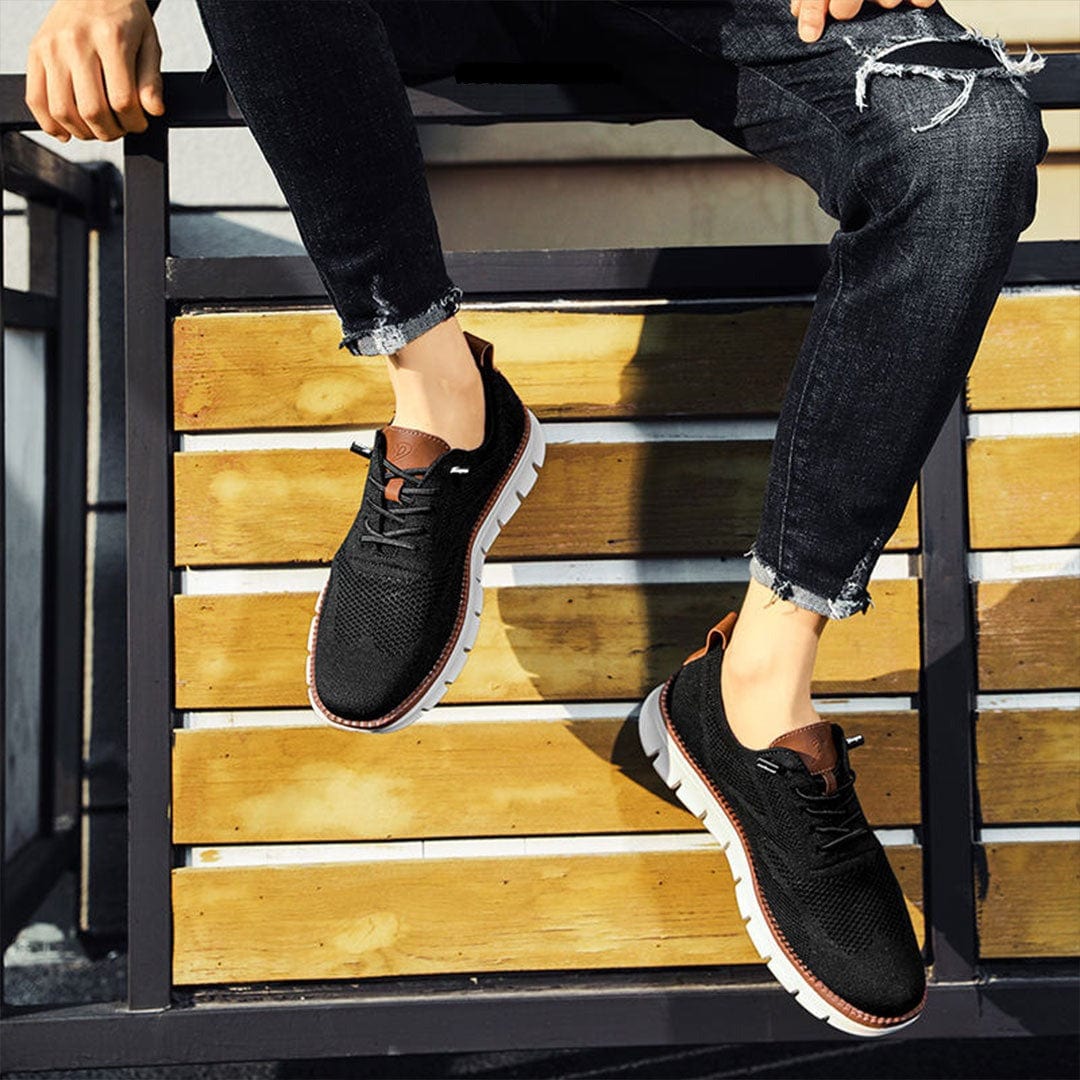 Men's Comfort Sneakers Lightweight Breathable Vegan Leather Everyday Shoes for Work Casual Office Walking | Thomler