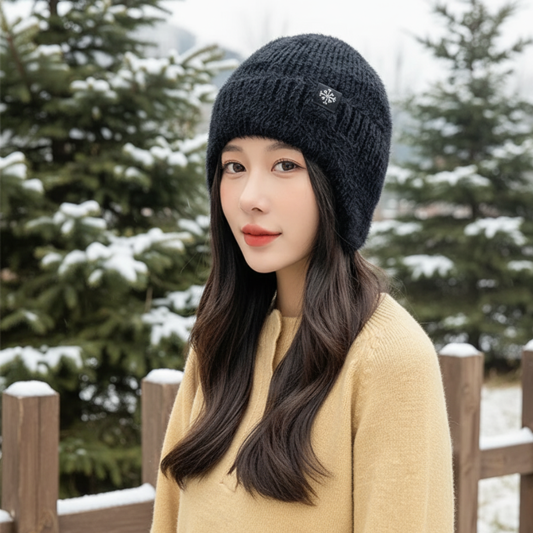 Knit Beanie with Ear Flaps for Women – Soft Fleece-Lined Winter Hat for Cold Weather, Outdoor Activities & Daily Wear | Thomler
