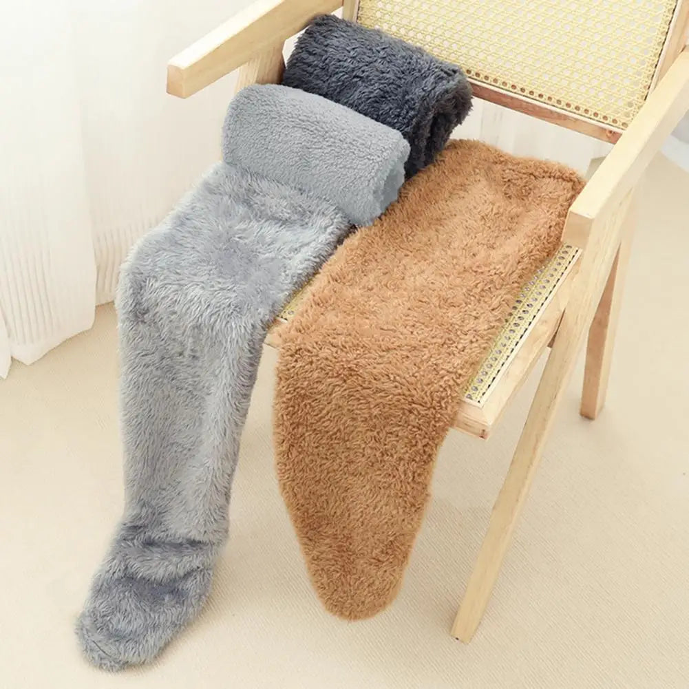 Plush Over-the-Knee Sleep Socks with Toe Opening for Winter Warmth | Thomler