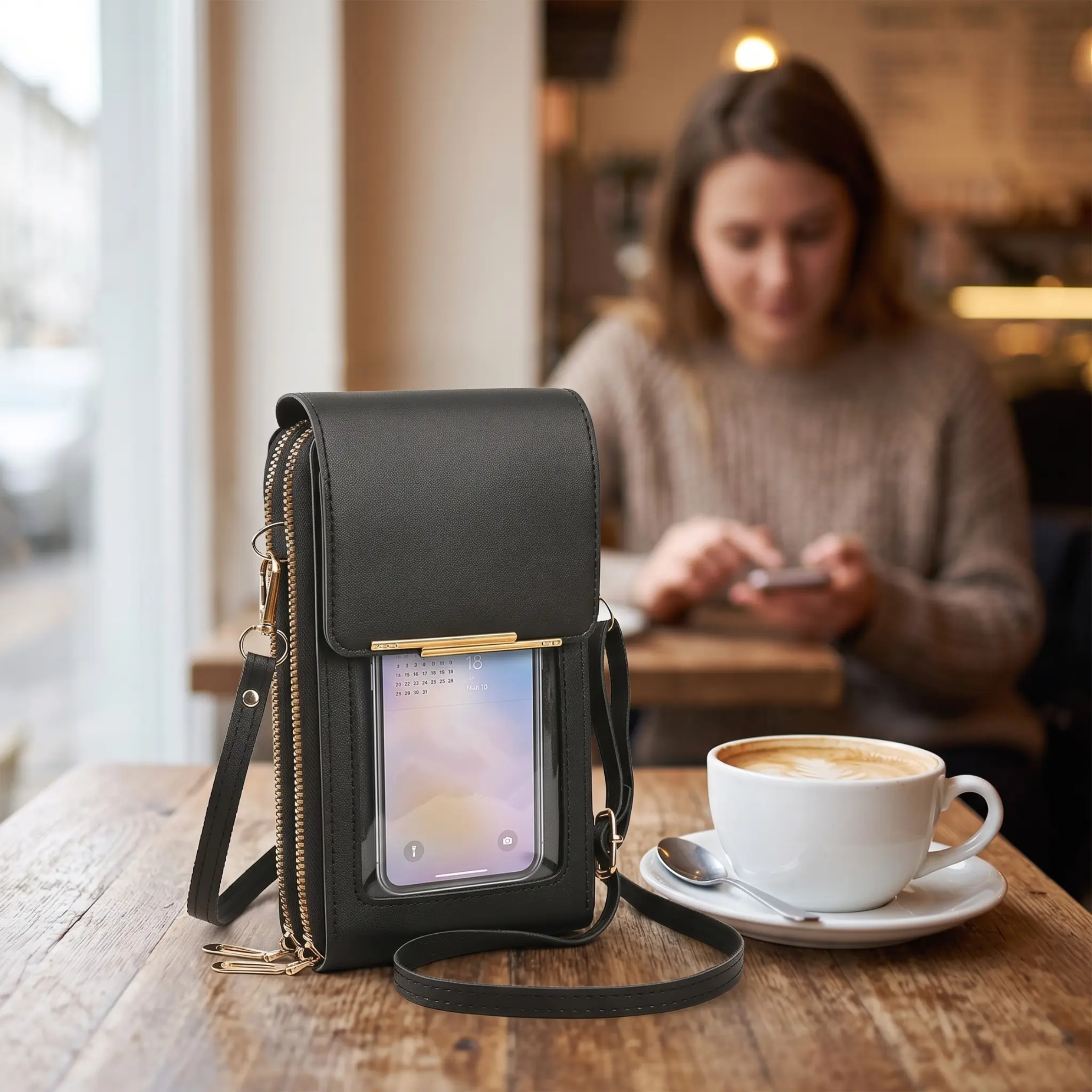 Touchscreen Crossbody Phone Wallet with RFID Blocking for Women – Holds 6.7 Inch Smartphones, Cards & Essentials | Thomler