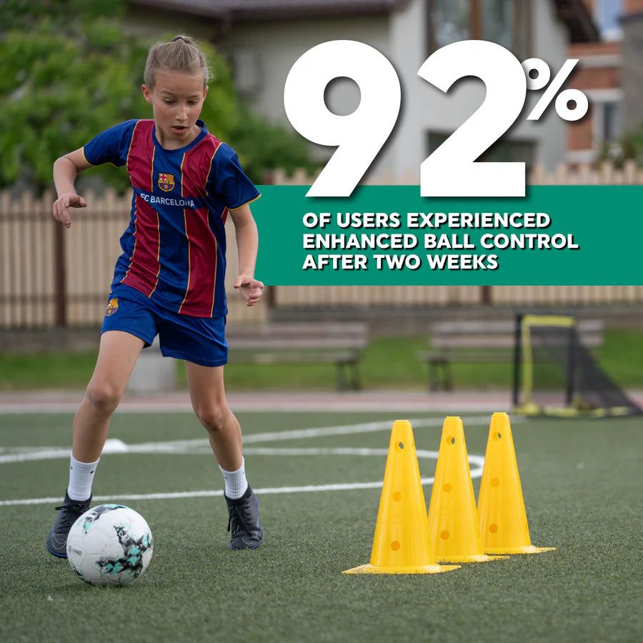 Football Training Mat 90.0 cm x 60.0 cm Indoor Ball Control Dribbling Coordination Practice Set With Video Training And Grip Socks | Thomler