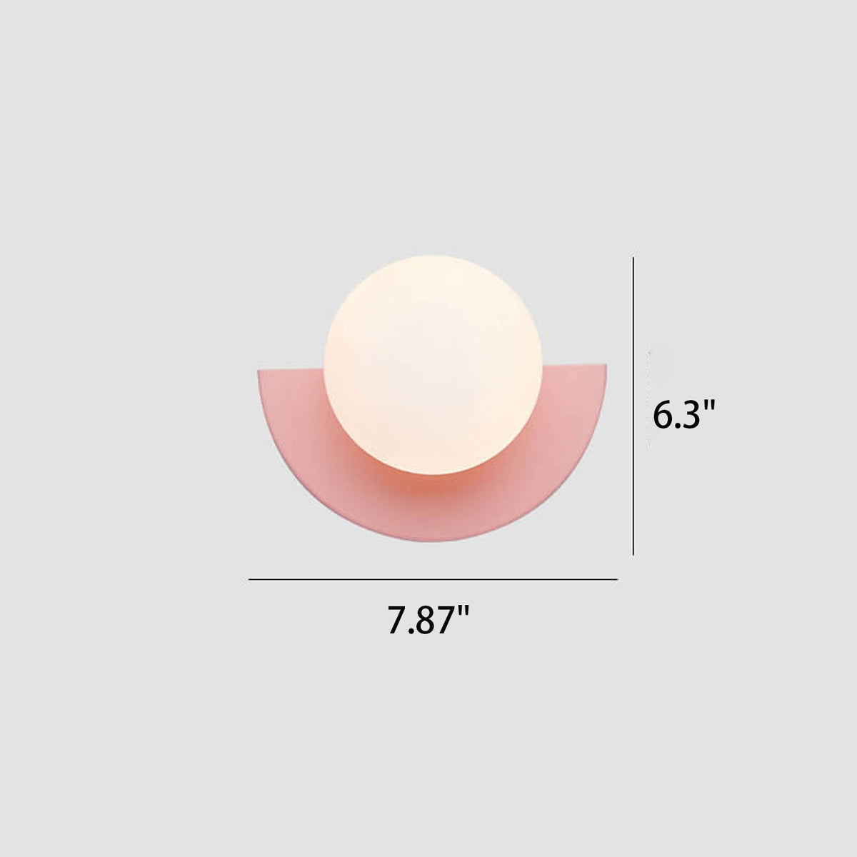 Half-Sphere Glass Wall Sconce with Colored Shade | Iron Mount LED Compatible Hardwired Fixture for Bedroom Living Room Hallway | G9 Base | Thomler