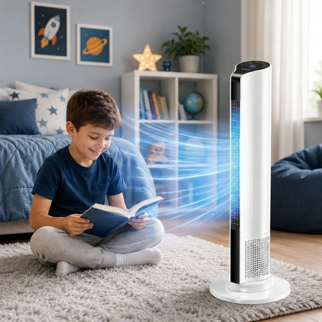 Compact Mobile AC Unit for Home & Office – Windowless Evaporative Cooler with Wheels & Timer | Thomler