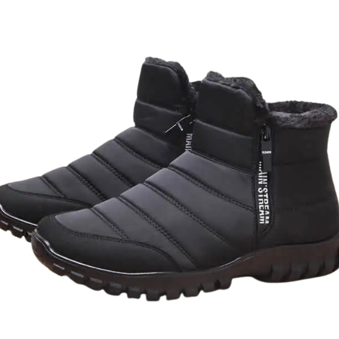 Men's Waterproof Winter Boots with Side Zipper – Insulated Snow Boots for Cold Weather | Thomler