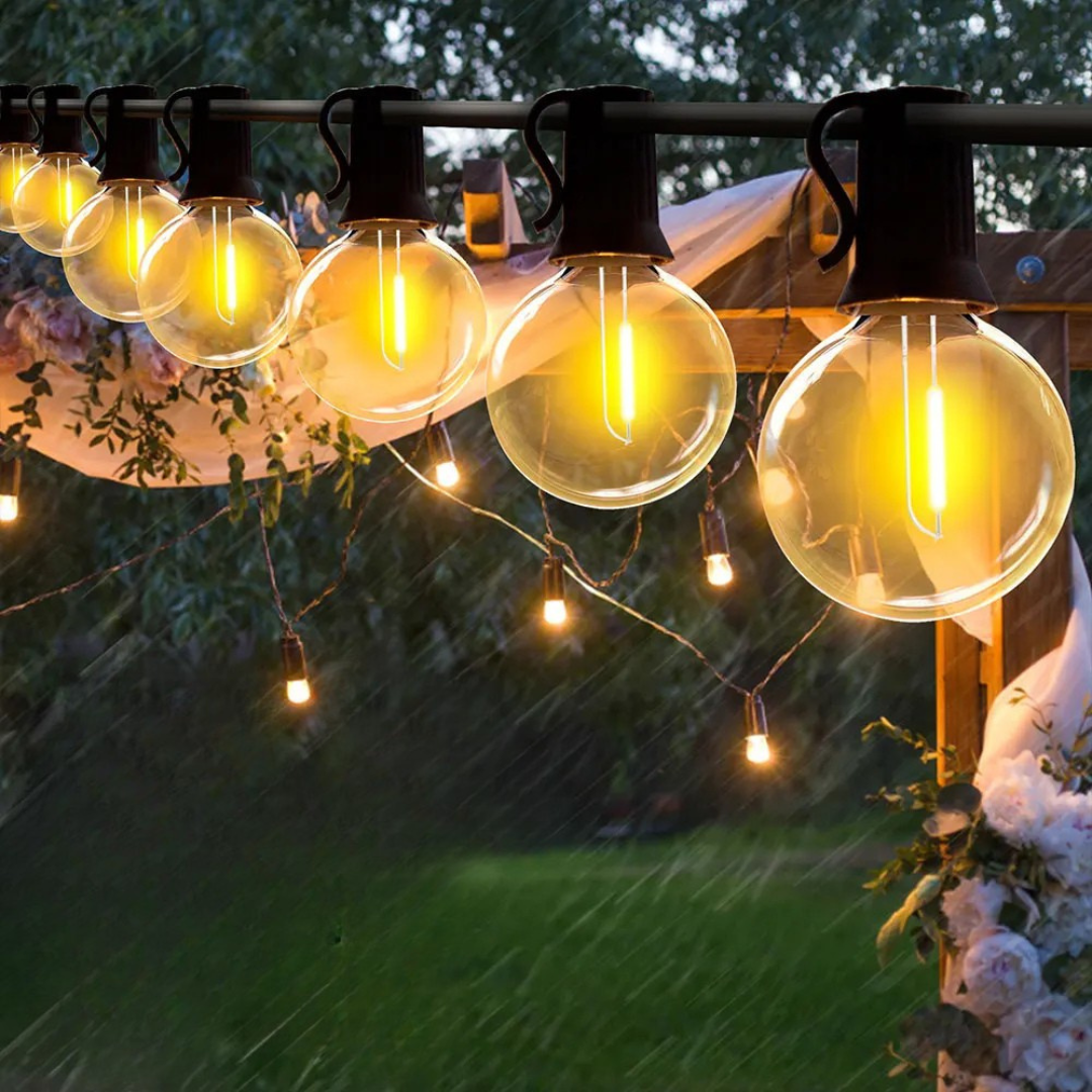 USB-Powered Outdoor String Lights with Shatterproof Bulbs – 20 or 40 LED Globes, Waterproof IP65 for Patio, Deck & Backyard Year-Round | Thomler