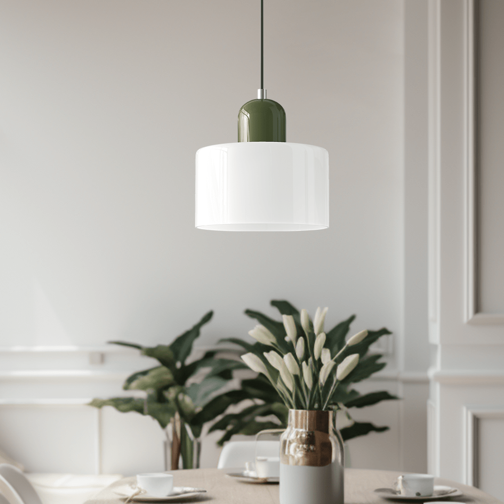Handwoven Glass Pendant Light Bauhaus Style Indoor Hanging Lamp Adjustable Cable for Dining Room Kitchen Home Office | Thomler