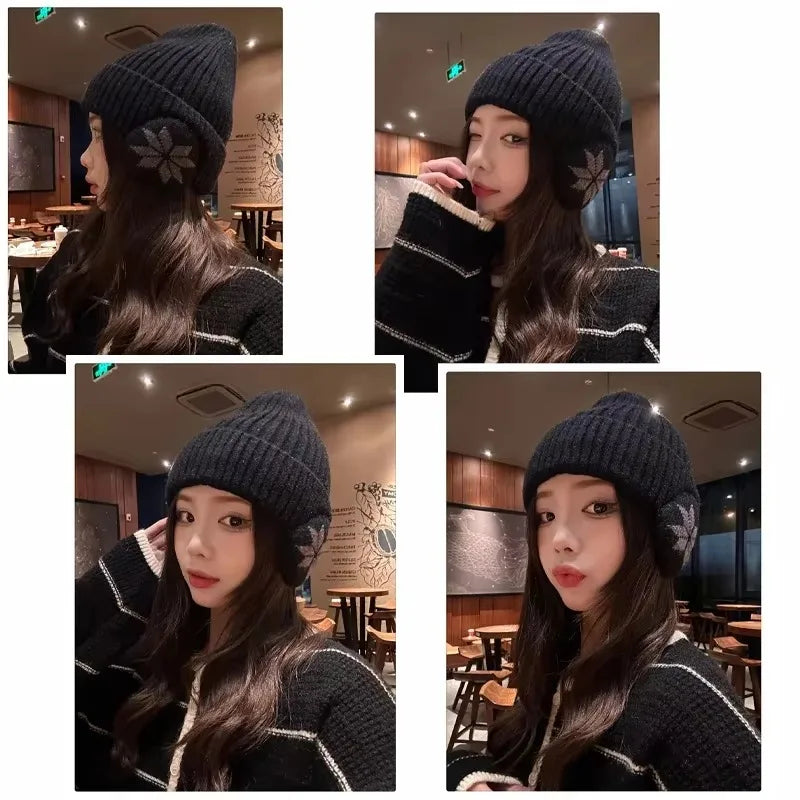 Ribbed Fleece-Lined Winter Hat with Built-In Ear Flaps for Men & Women | Thomler