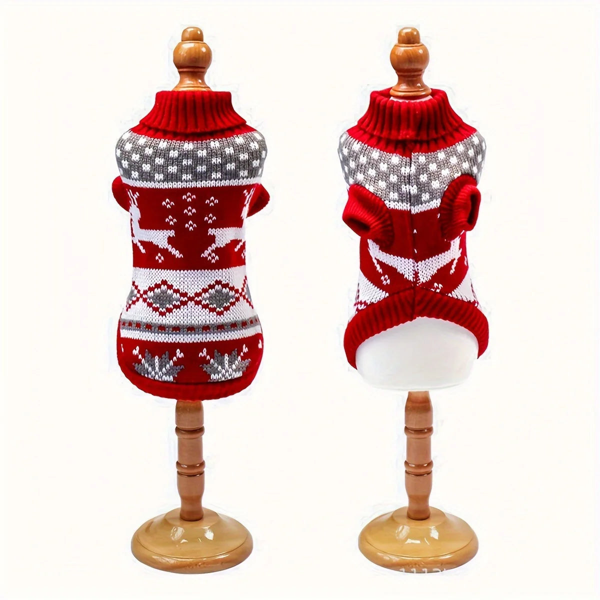Holiday Pet Pullover — Festive Acrylic Knit for Dogs & Cats | Cozy Fit for Small & Medium Animals | Soft Breathable Design | Indoor | Thomler