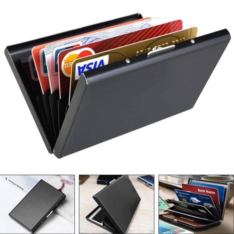 Slim Metal Card Holder with RFID Blocking Technology for Credit Cards & Cash | Thomler