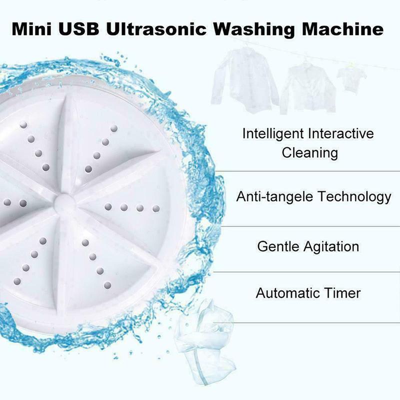 Compact USB-Powered Ultrasonic Cleaning Device for Dishes Glasses Jewelry & Produce 10W 5V Travel-Friendly Bowl Scrubber | Thomler