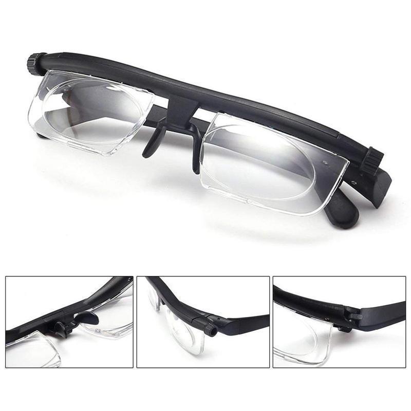 Adjustable Focus Reading Glasses Dial Vision for Men & Women | Variable Strength Eyewear for Close Up Work & Distance | Universal Fit | Thomler