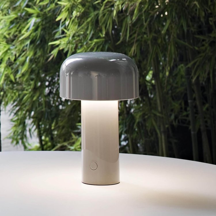 Cordless Mushroom Table Lamp with Touch Dimmer & USB-C Rechargeable Battery for Bedroom, Desk & Outdoor | Thomler