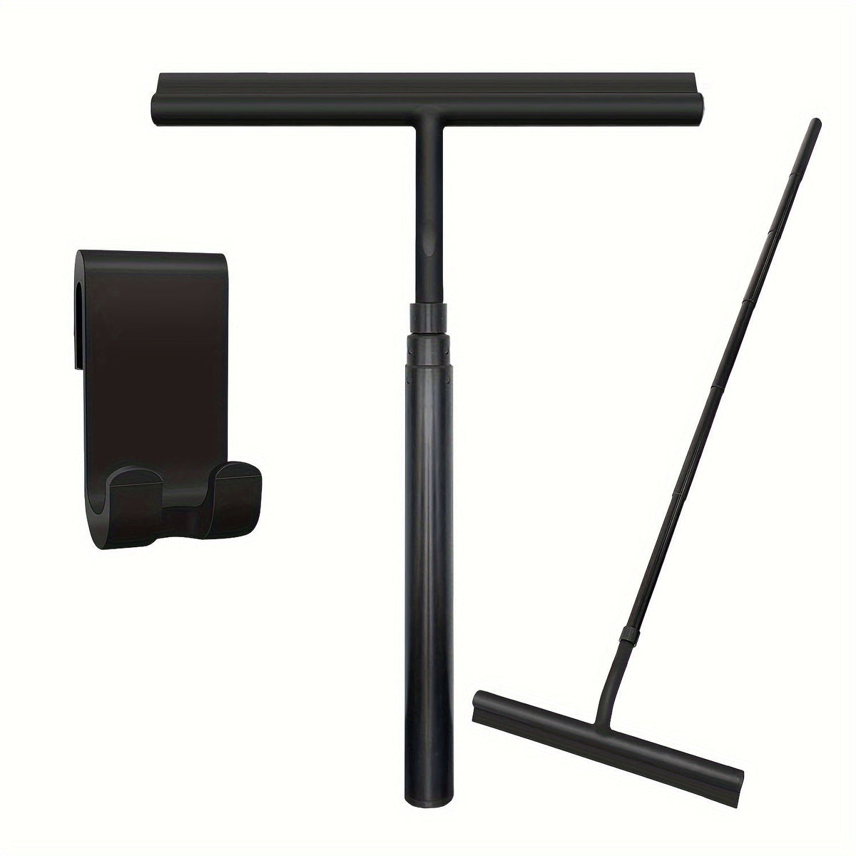 Telescoping Bathroom Squeegee with Wall Mount – Glass & Tile Cleaner for Shower, Tub & Floor | Thomler