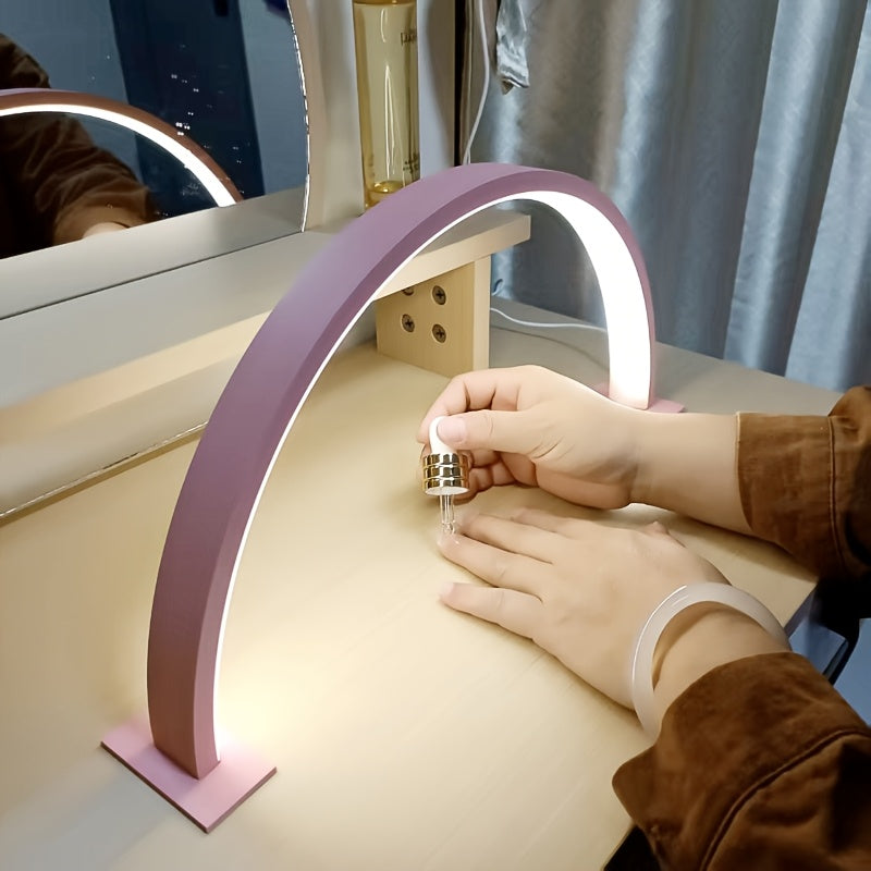 Arc LED Desk Lamp with Adjustable Brightness & Color Temperature for Home Office Reading Study | USB Powered Metal Task Light | Thomler