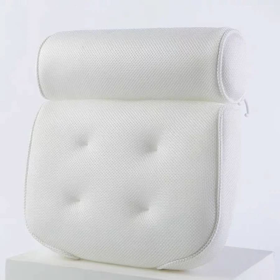 Bath Pillow 15 in x 13 in Ergonomic Neck Shoulder Support Spa Comfort Home Relaxation Cushion | Thomler