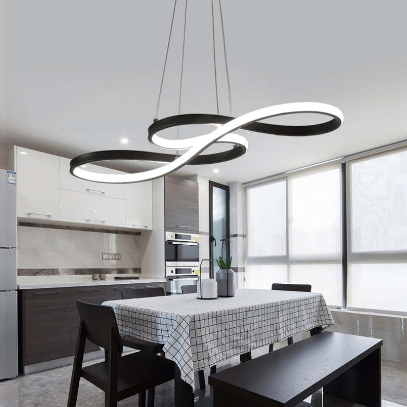 Treble Clef Hanging Ceiling Fixture – Metal & Silicone Statement Lamp for Dining Room & Living Room | Thomler