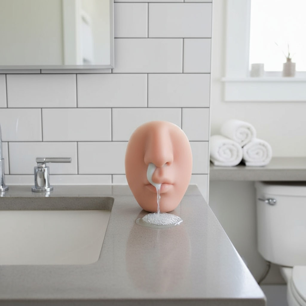 Silicone Nose Novelty Dispenser for Bathroom Pranks & Gag Gifts – Squeeze Fun Decor Wall Mount Joke Accessory for Kitchen Guest Surprise | Thomler