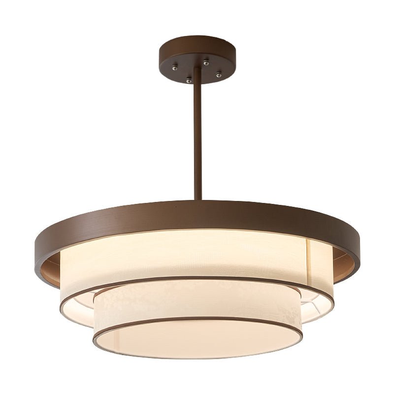 Layered Fabric Ring Pendant Light – Modern Hanging Ceiling Fixture for Dining Room & Entryway | Thomler