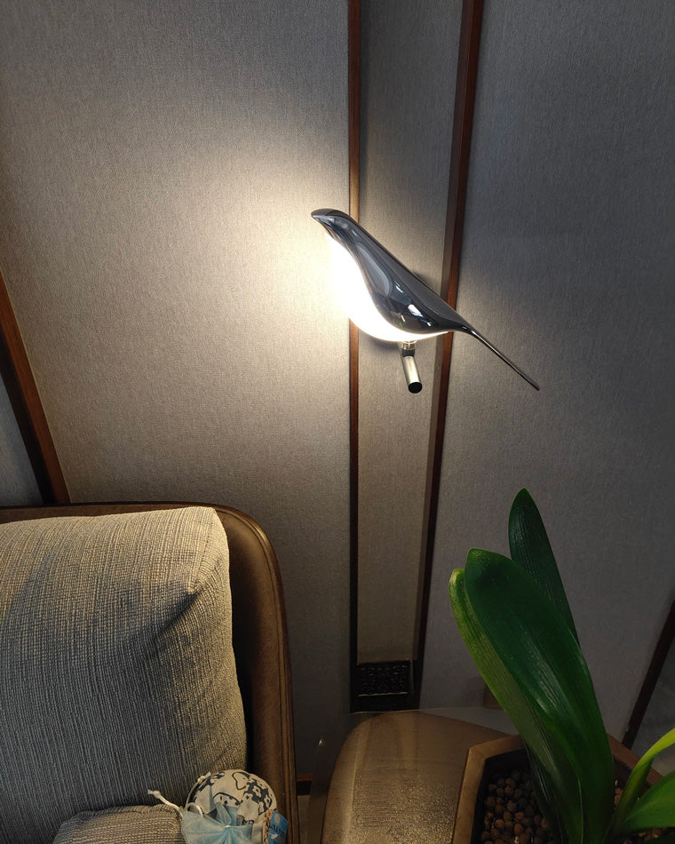 Wall Lamp Metal Bird Design 28.0 cm Black Gold Bedroom Hallway Decorative LED Accent Light Artistic Indoor Sconce | Thomler