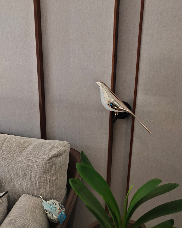 Wall Lamp Metal Bird Design 28.0 cm Black Gold Bedroom Hallway Decorative LED Accent Light Artistic Indoor Sconce | Thomler