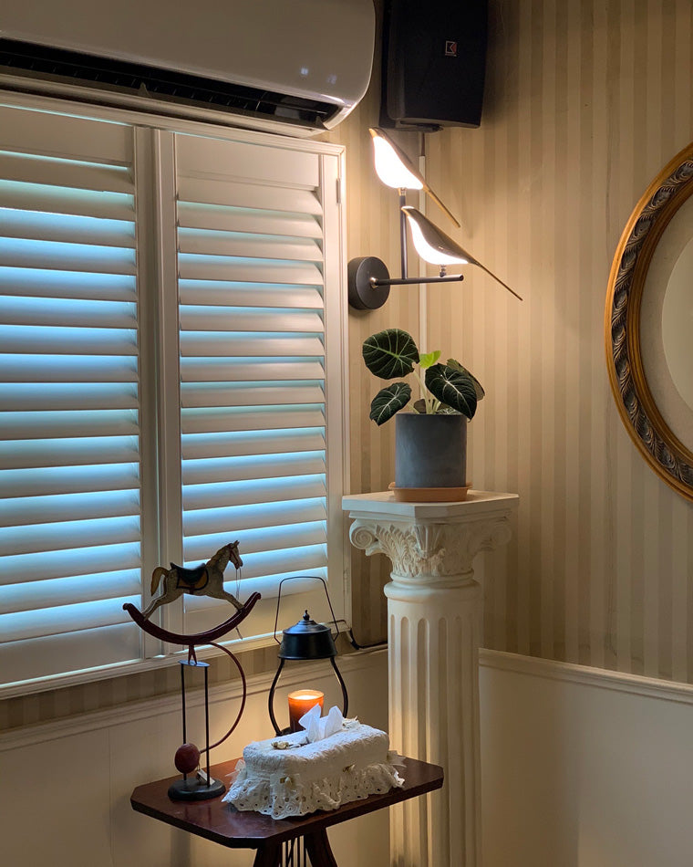 Wall Lamp Metal Bird Design 28.0 cm Black Gold Bedroom Hallway Decorative LED Accent Light Artistic Indoor Sconce | Thomler