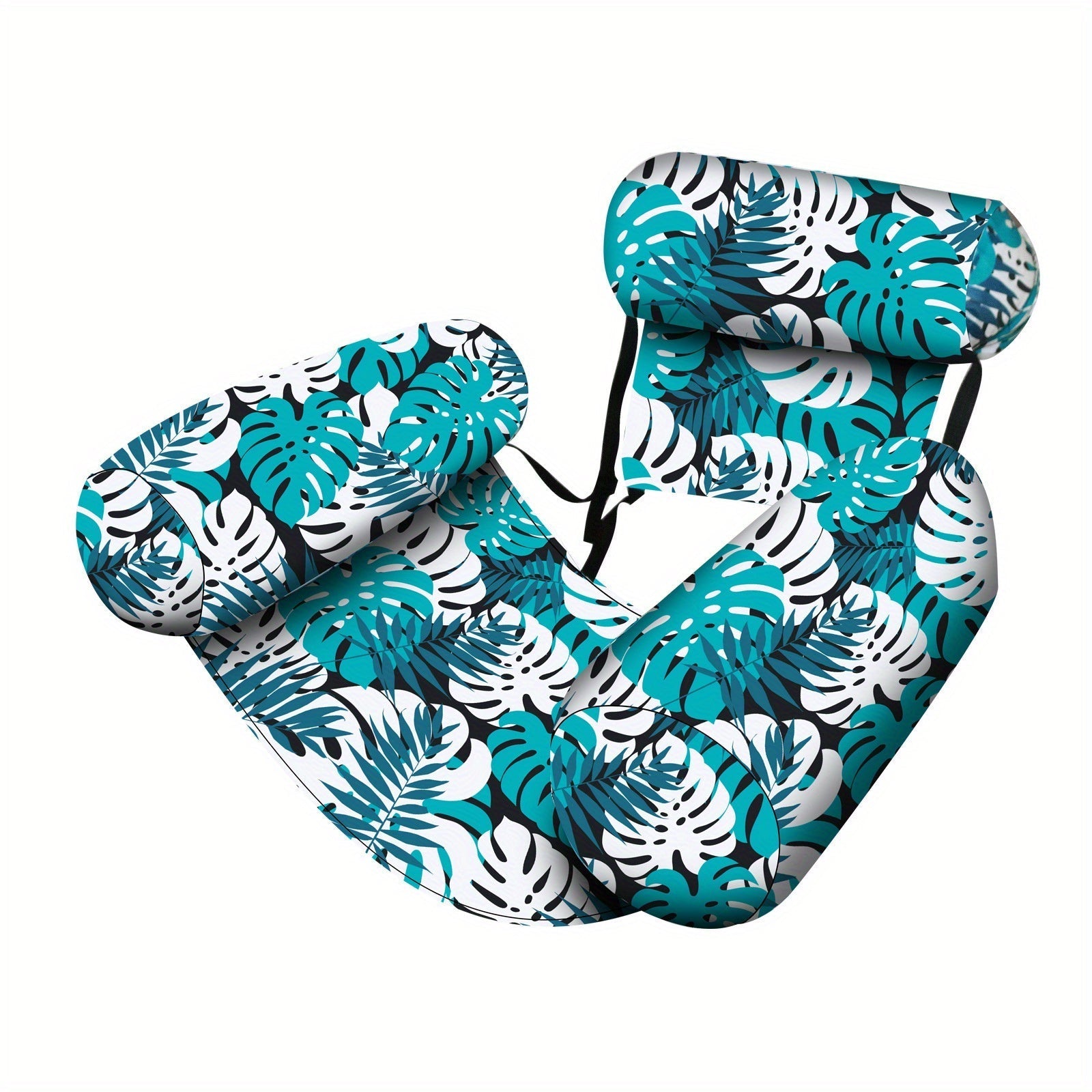 Inflatable Swimming Hammock Float for Adults – Mesh Pool Lounger with Tropical Leaf Print for Lakes, Beaches & Backyard Pools | Thomler