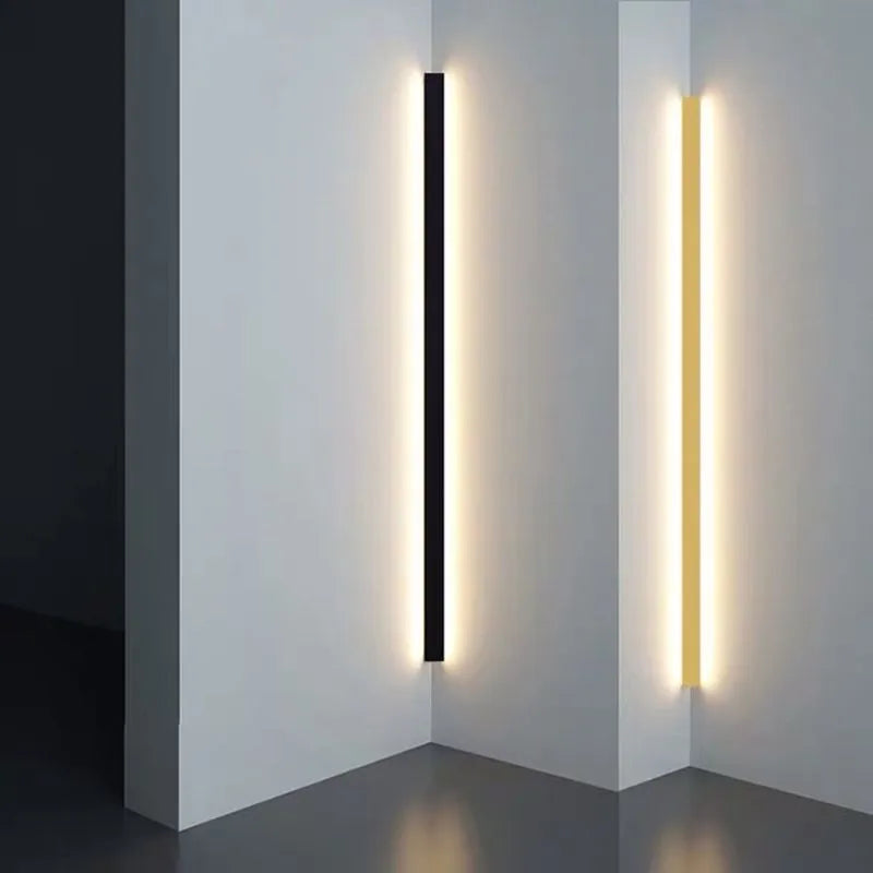 Linear LED Wall Sconce – Metal & Acrylic Hardwired Fixture for Bedroom Living Room | Thomler