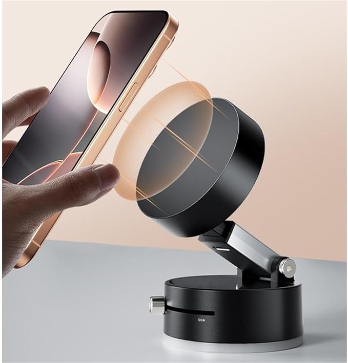 Dashboard Phone Mount with Strong Magnetic Grip & Suction Cup for Car, Office, Travel – Universal Fit for All Smartphones | Thomler