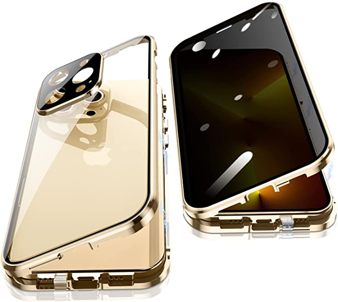 Magnetic Privacy Glass iPhone Case with 360° Drop Protection & Anti-Spy Screen | Thomler